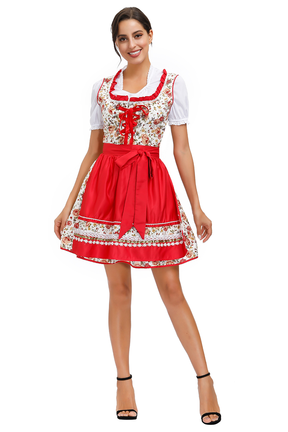 New Oktoberfest Costume Sexy Beer Girl Dirndl Dress Costume